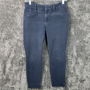 Gap Pants Women's 6 Blue Skinny Ankle Curvy Cotton Blend Chino Preppy